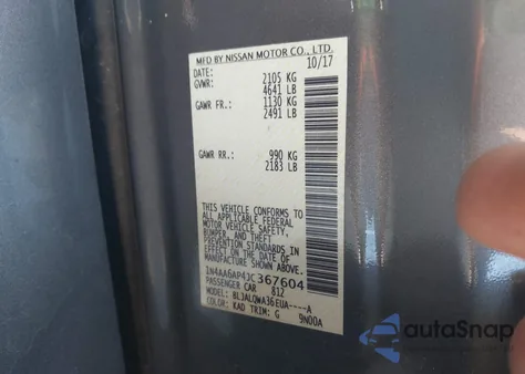 2018 Nissan Maxima 3.5 S from USA, damaged, VIN 1N4AA6AP4JC367604